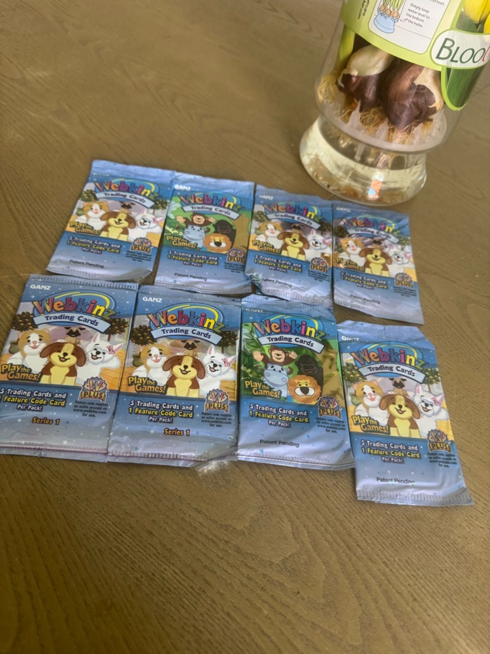 GANZ Webkinz Trading Card Booster Packs - Blue Packaging (Set of 8)